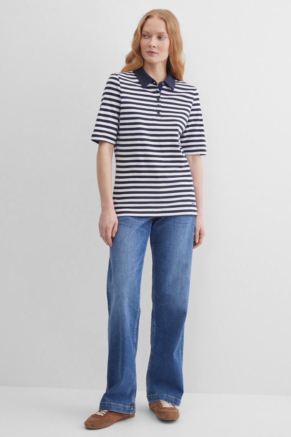 Поло в полоску