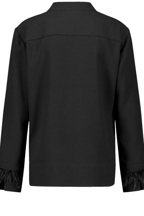 Блузка с перьями на манжетах