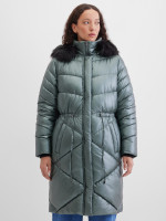 Пальто стеганое с капюшоном