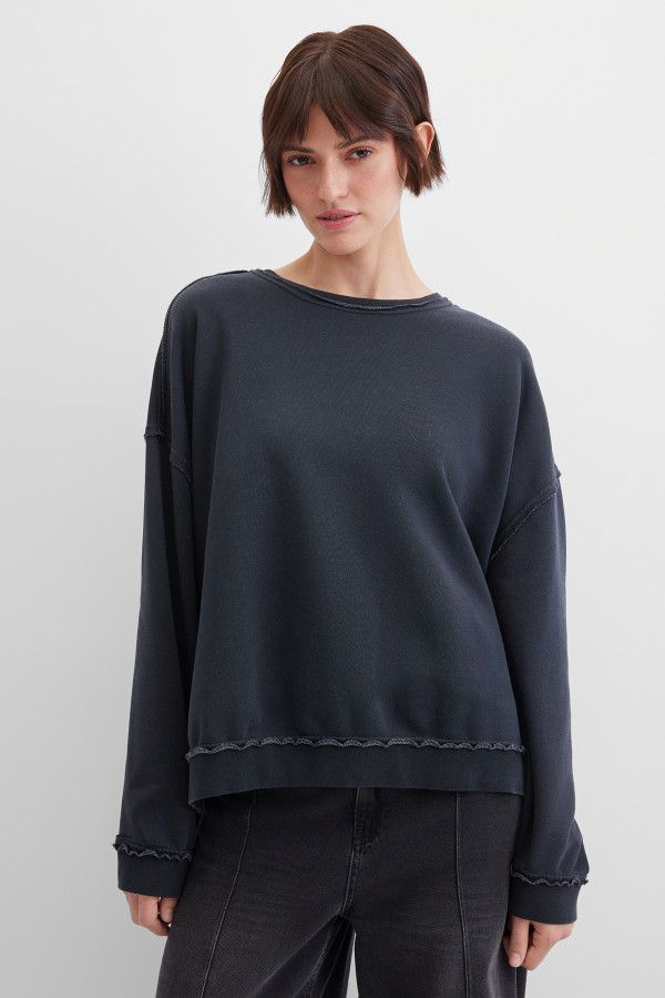 Свитшот с нашивками на спине