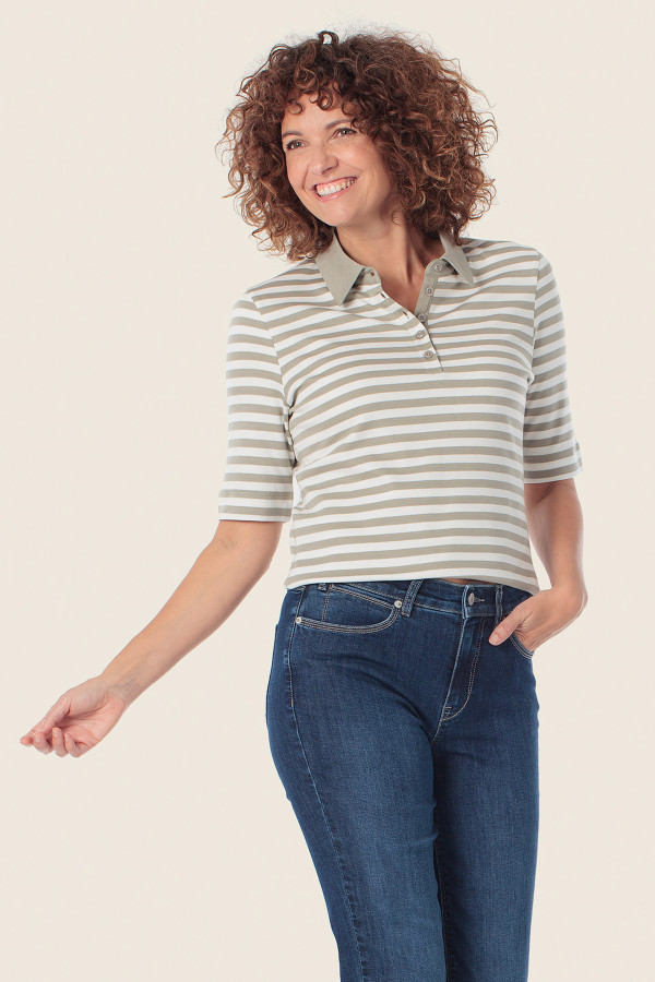 Поло в полоску