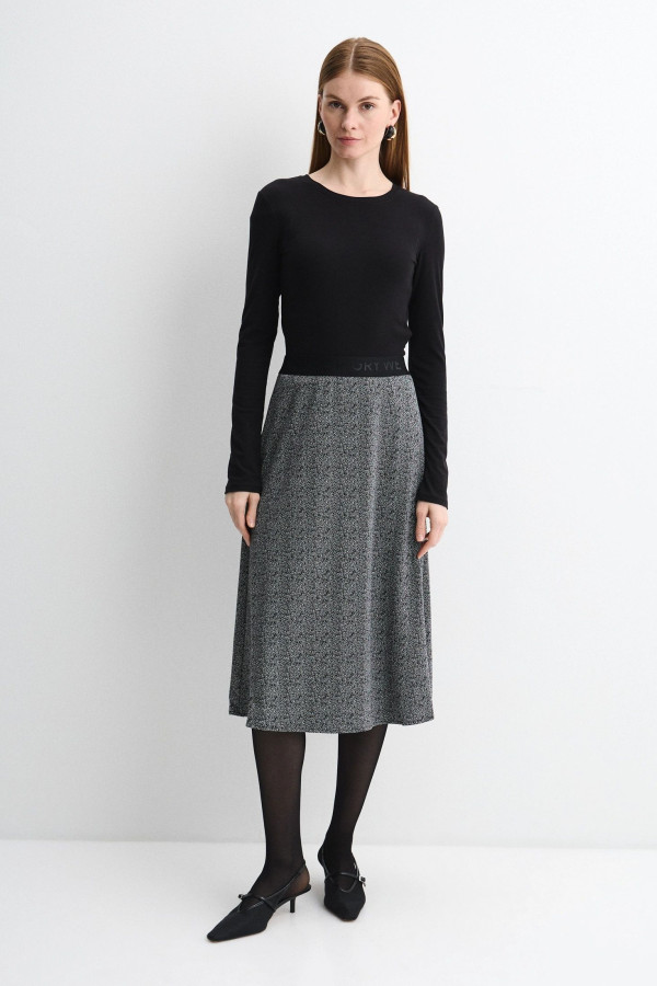 Юбка  А-силуэта с эластичным поясом