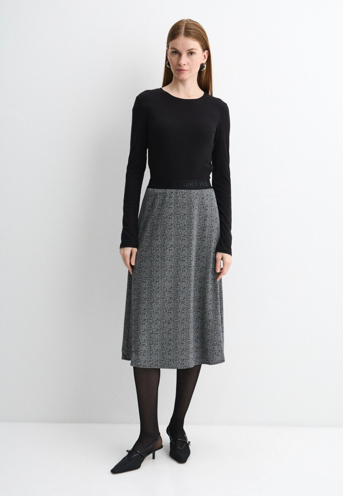 Юбка  А-силуэта с эластичным поясом