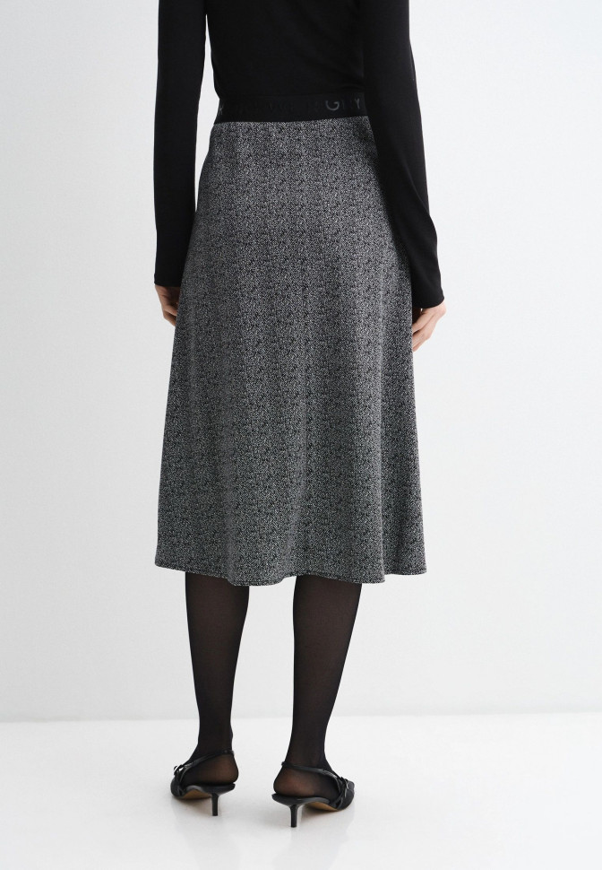 Юбка  А-силуэта с эластичным поясом