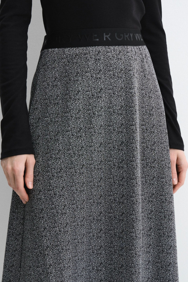 Юбка  А-силуэта с эластичным поясом