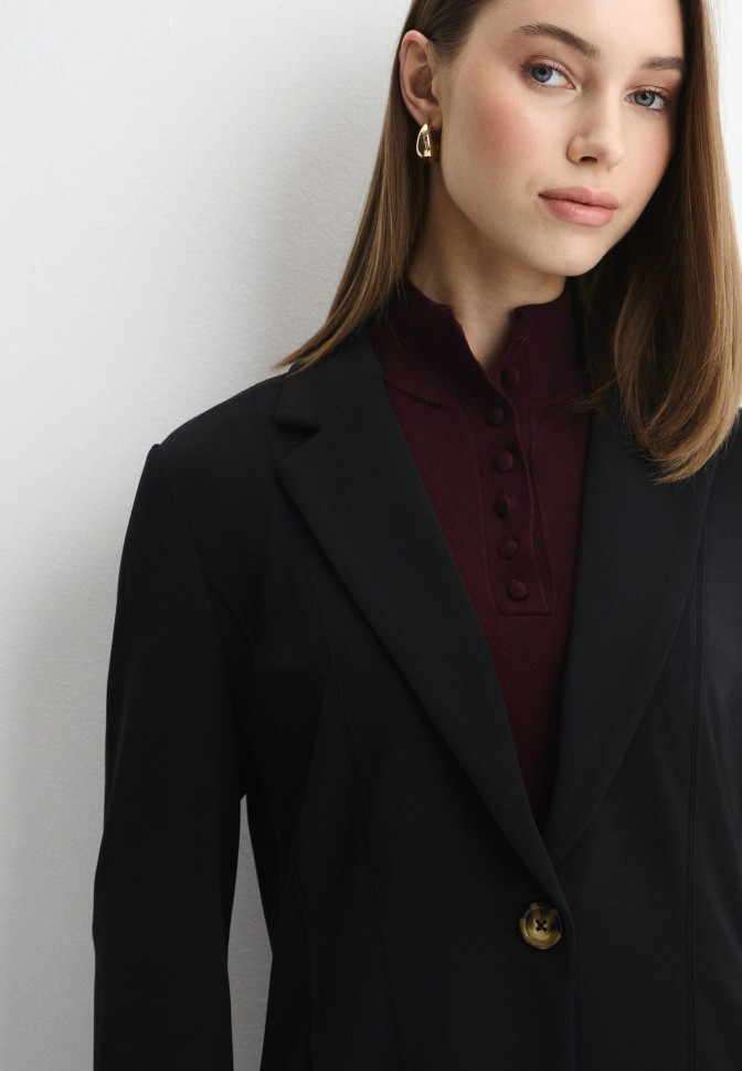 Жакет приталенный однобортный