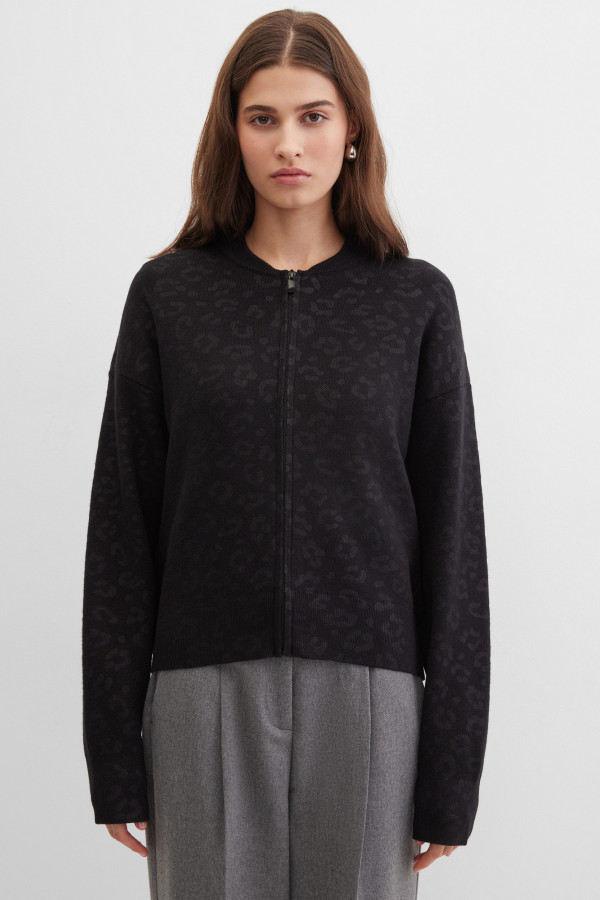 Кардиган с леопардовым принтом