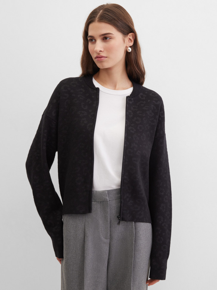 Кардиган с леопардовым принтом