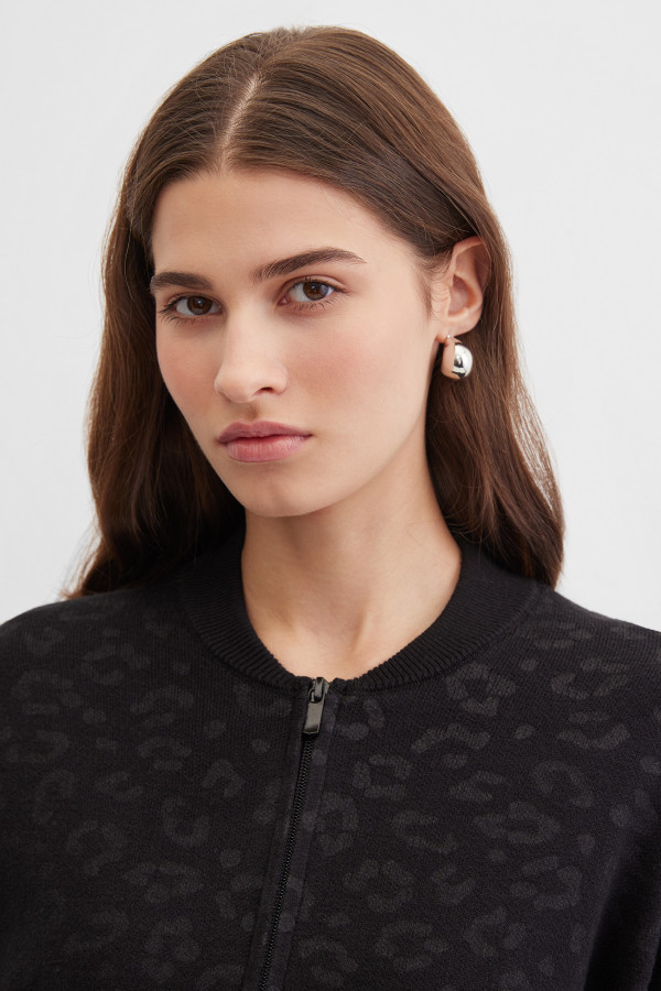 Кардиган с леопардовым принтом