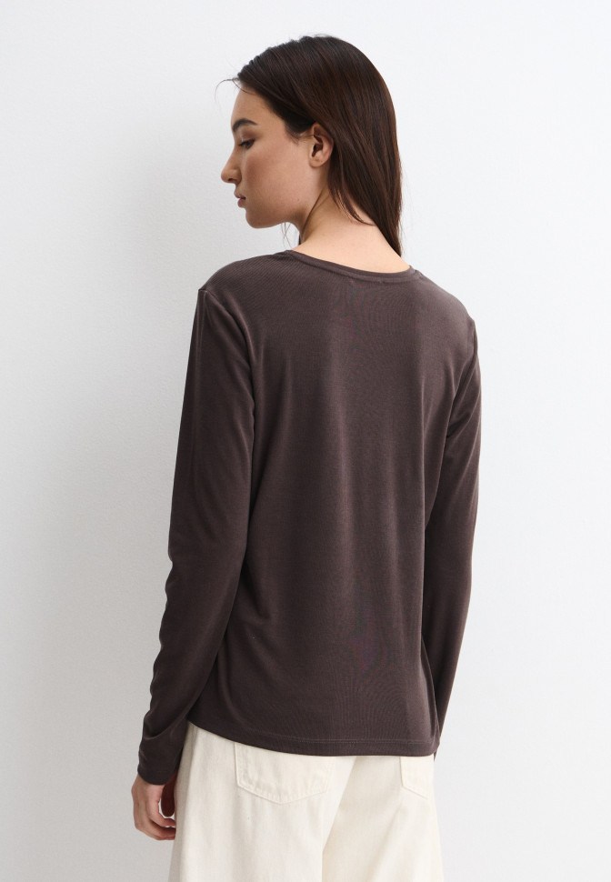 Лонгслив в рубчик