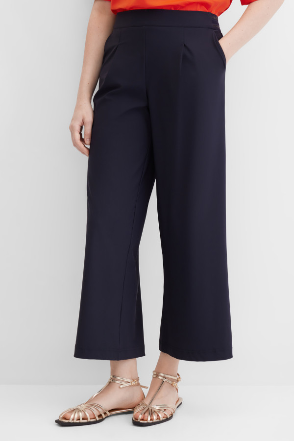 Брюки-кюлоты на резинке