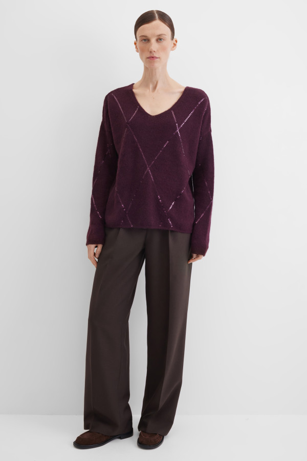 Пуловер вязаный