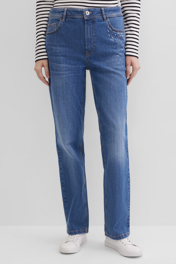 Джинсы прямого кроя