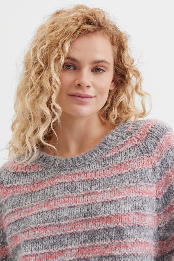 Пуловер в полоску