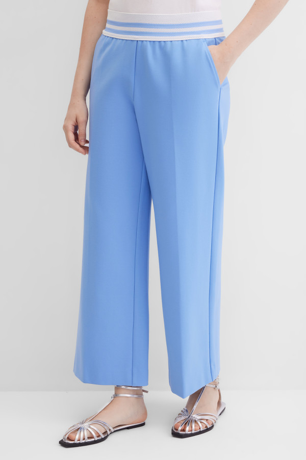 Брюки-кюлоты на резинке