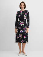 Платье миди приталенное с цветочным принтом