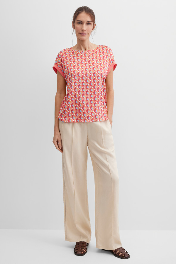 Блузка-топ с коротким рукавом