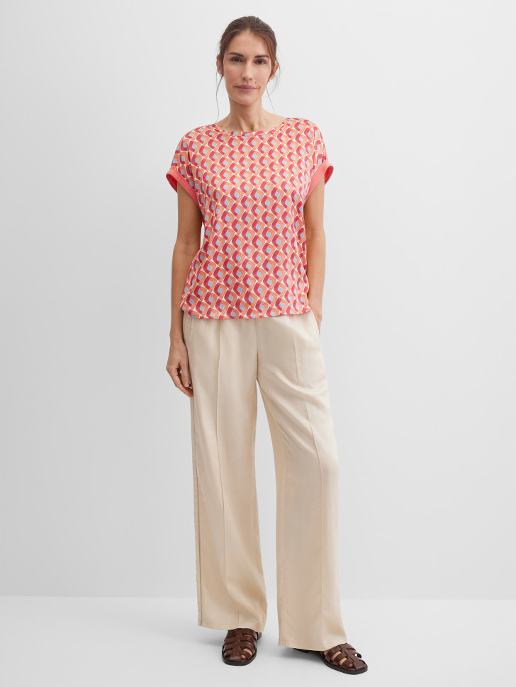 Блузка-топ с коротким рукавом