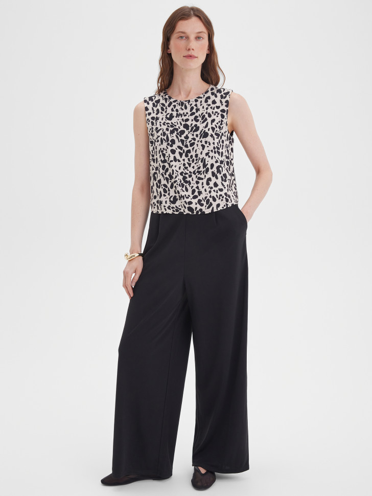 Комбинезон с контрастным верхом