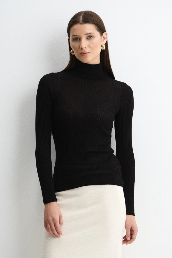 Водолазка базовая в рубчик