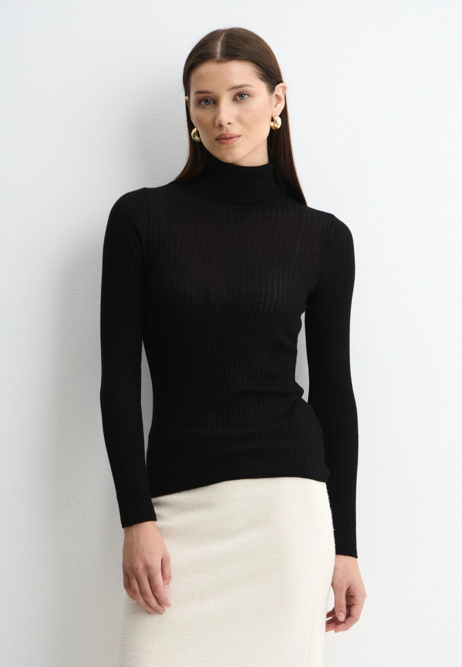 Водолазка базовая в рубчик