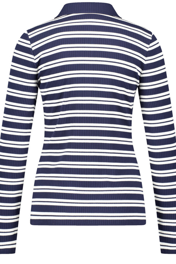 Лонгслив с воротником поло