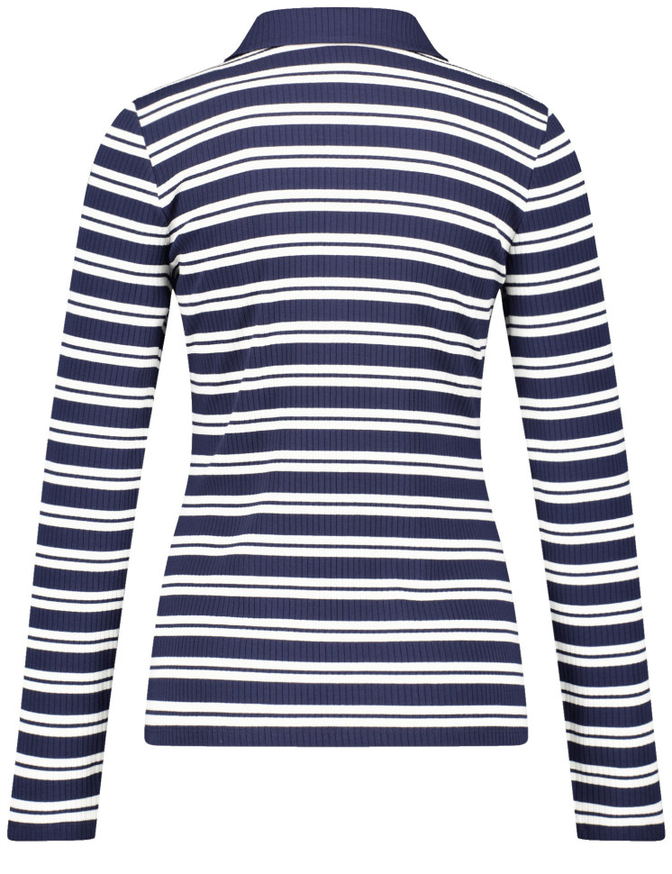 Лонгслив с воротником поло