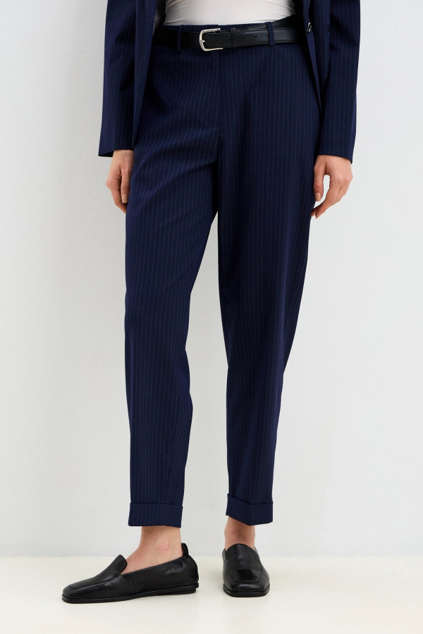 Брюки укороченные в полоску