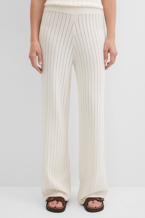 Брюки трикотажные фактурной вязки