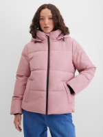 Куртка укороченная стеганая с капюшоном