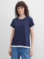 Футболка с контрастной отделкой