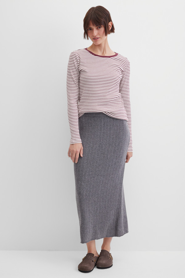Юбка миди трикотажная