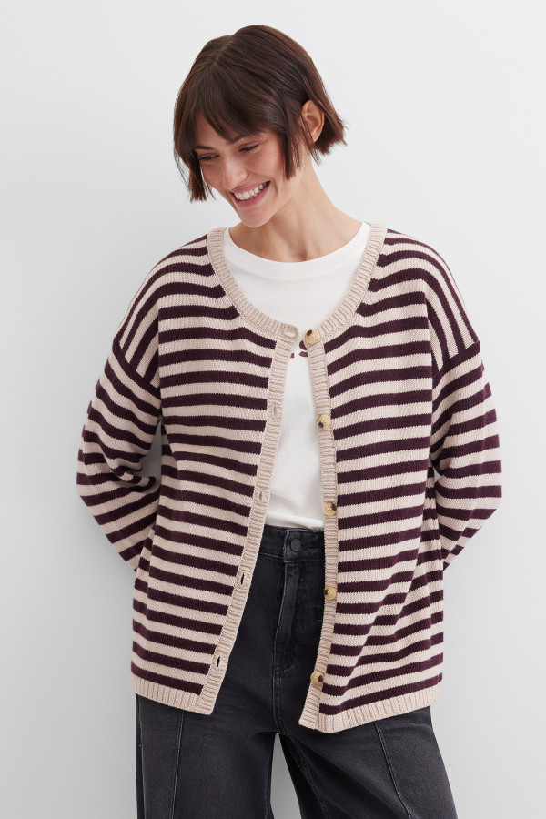 Кардиган в полоску