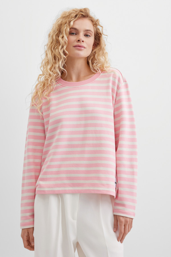 Свитшот хлопковый в полоску