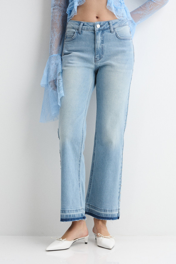 Джинсы укороченные