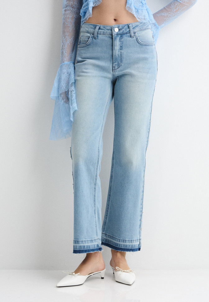 Джинсы укороченные