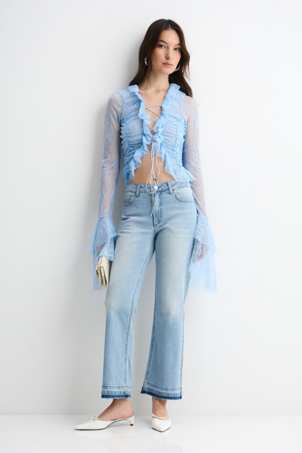 Джинсы укороченные