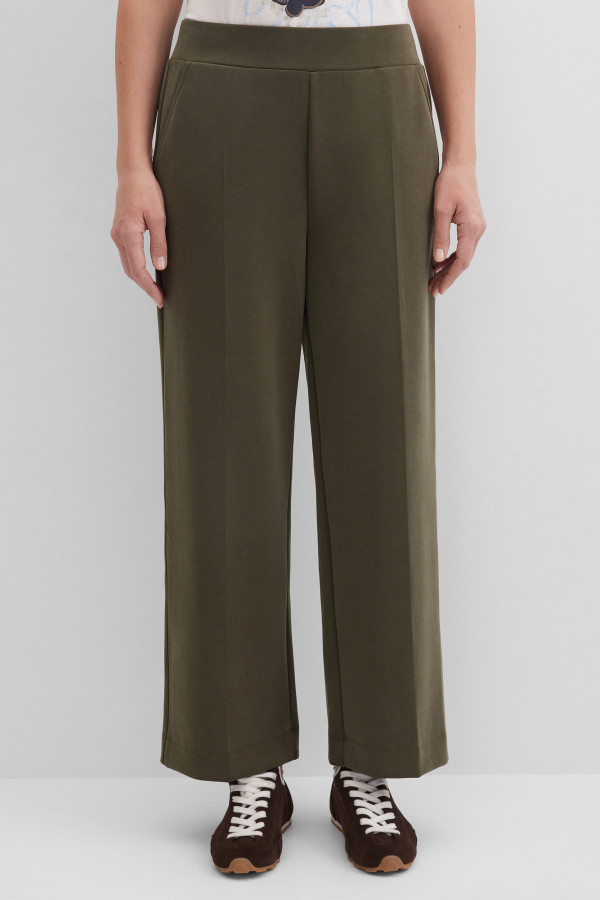 Брюки трикотажные широкие на поясе