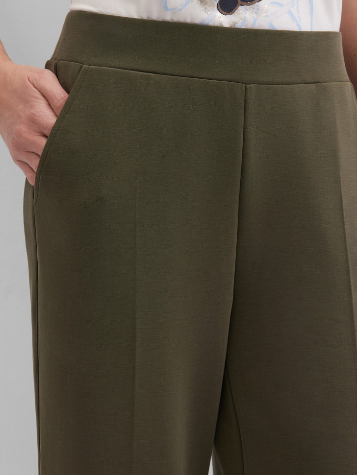 Брюки трикотажные широкие на поясе