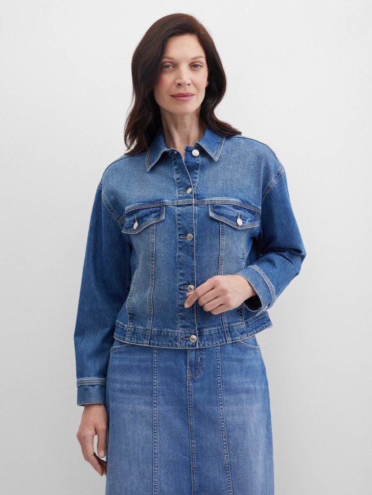 Куртка джинсовая с эффектом потертости