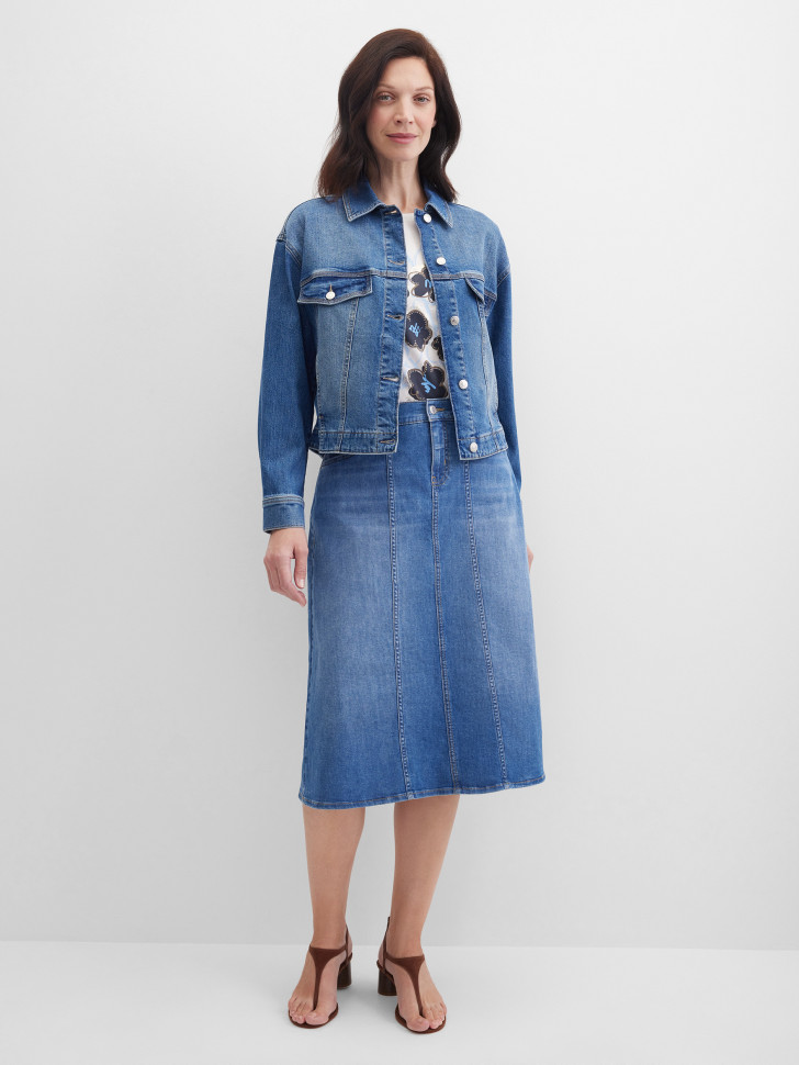 Куртка джинсовая с эффектом потертости