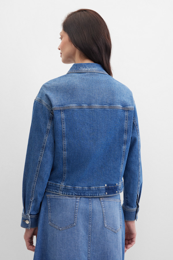 Куртка джинсовая с эффектом потертости