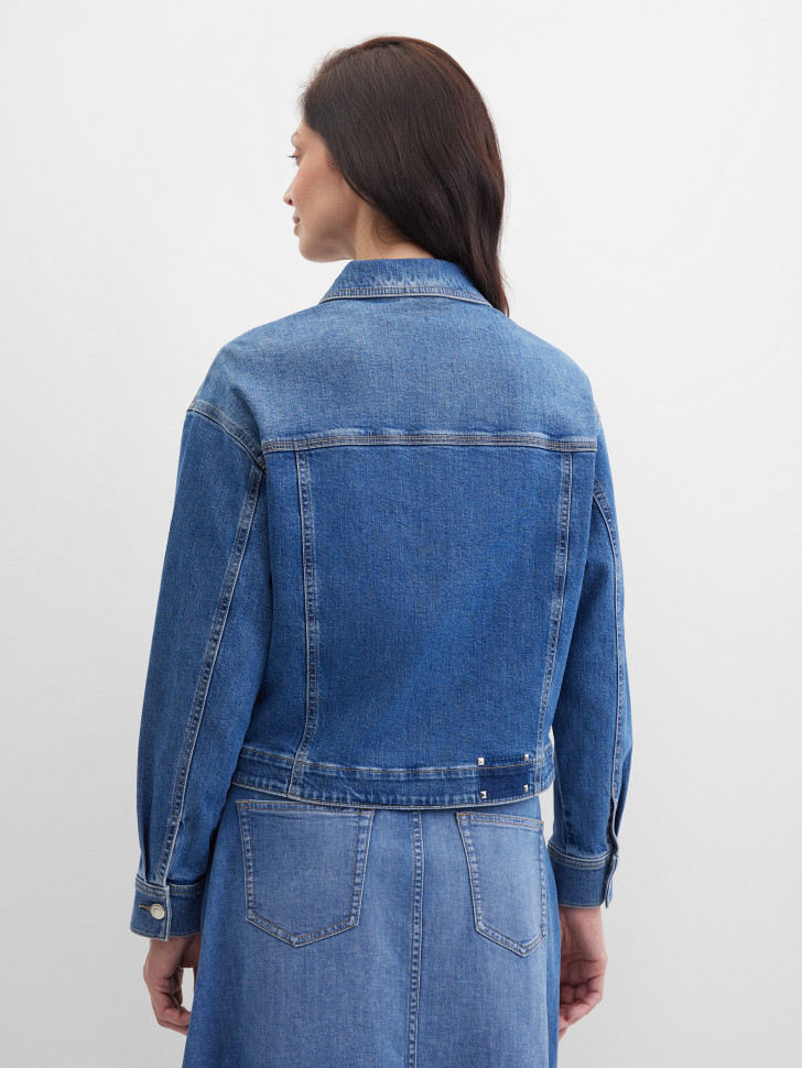 Куртка джинсовая с эффектом потертости