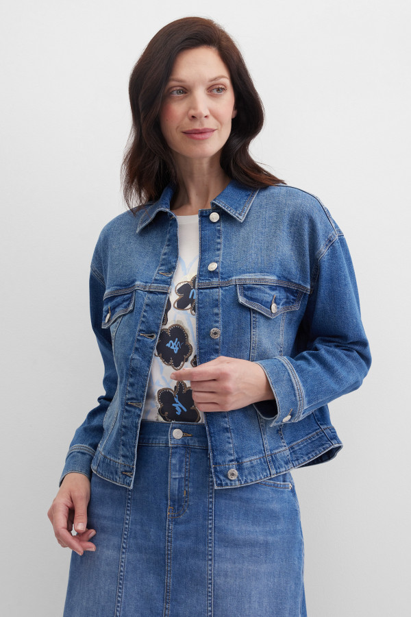 Куртка джинсовая с эффектом потертости