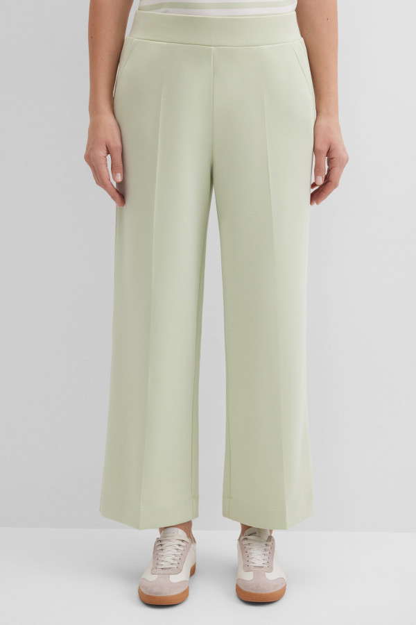 Брюки трикотажные широкие на поясе