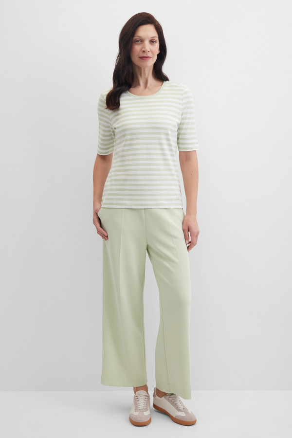 Брюки трикотажные широкие на поясе