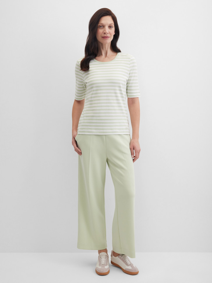 Брюки трикотажные широкие на поясе