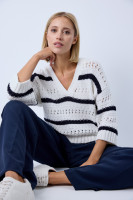Пуловер в полоску