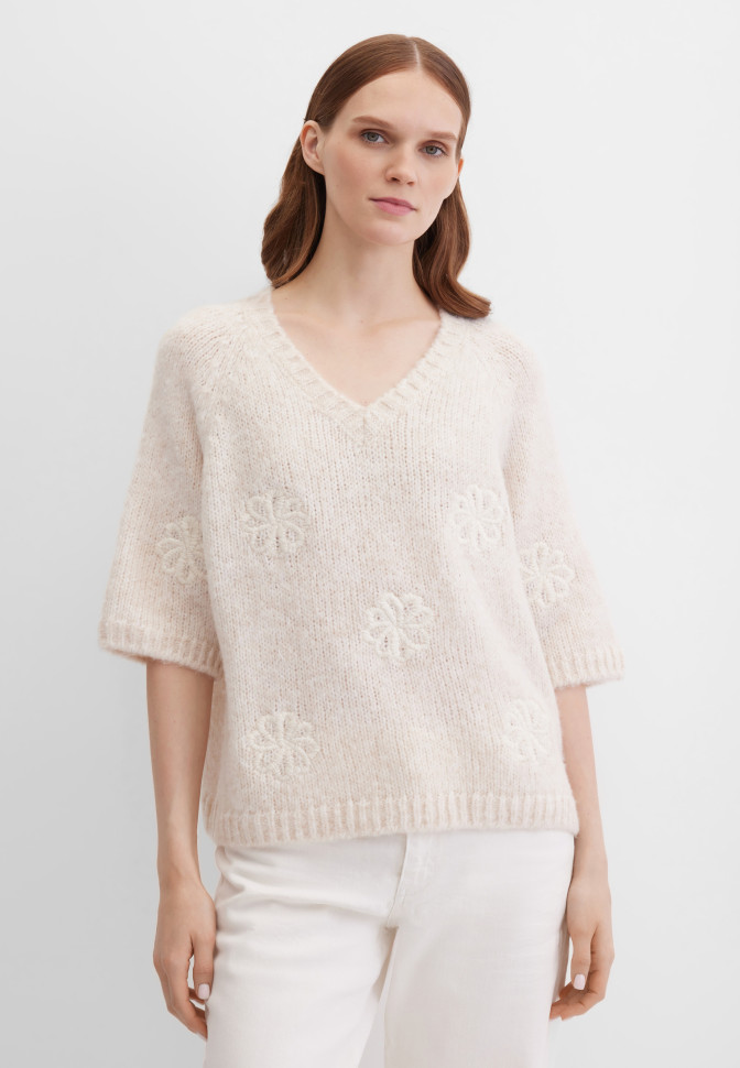 Джемпер-пуловер с коротким рукавом