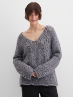 Пуловер фактурной вязки